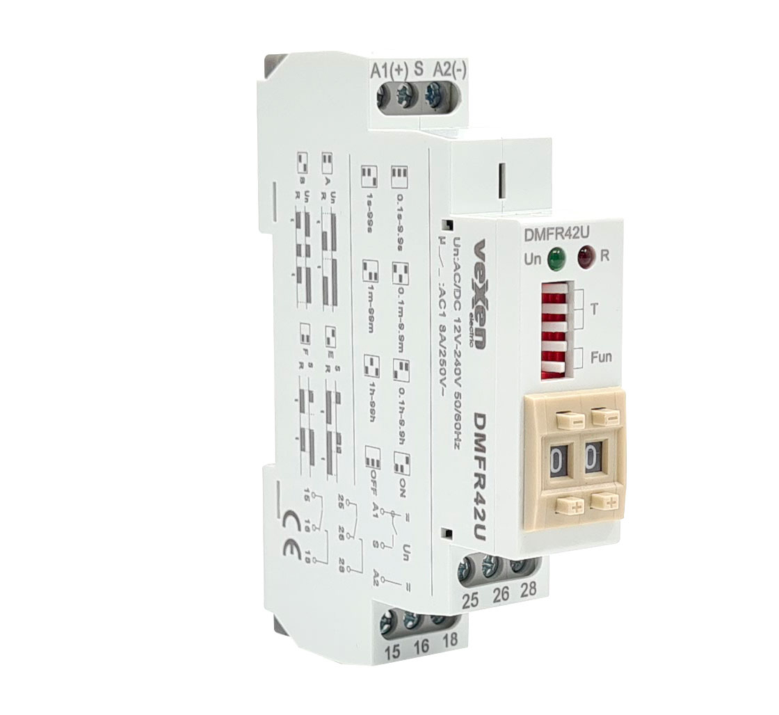Digital Multifunction Relay DMFR42U Multifunctional digital time relay 2CO 8A AC/DC 12-230V | Vexen ...